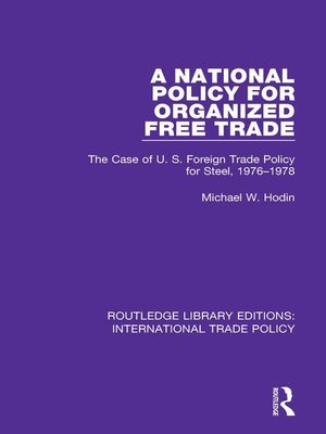 cover image of A National Policy for Organized Free Trade